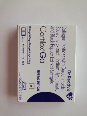 Cartilox Go Capsule - Boswellin 100 Mg+Collagen 40 Mg+Curcumin 95% 125 Mg+Hyaluronic Acid 80 Mg+Piperine 95% 2.5 Mg - Emedicalwala