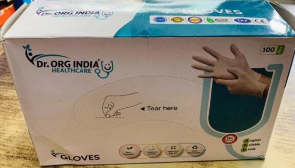 GLOVES 100N DR ORG INDIA