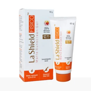 LA SHIELD FISICO MATTE SUNSCREEN SPF 50+ PA+++ 50GM GEL