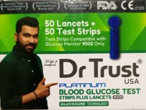 DR TRUST BLOOD GLUCOSE TEST STRIPS PLUS LANCETS