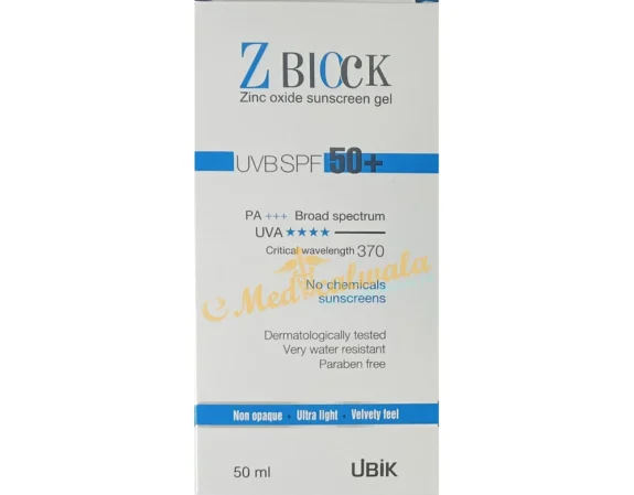 Z BLOCK SPF 50 PLUS 50ML SUNSCREEN GEL
